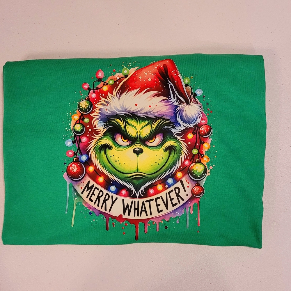 New Grinch Merry Whatever Green Tee Unisex